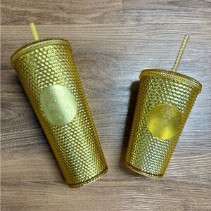 Starbucks Oversea Gold Studded Cups